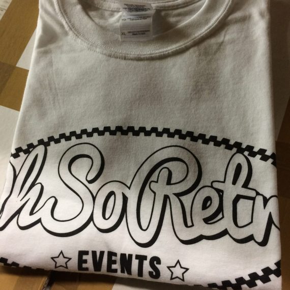 White/Black Oval Logo Tshirt - Image 7