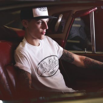 White/Black Oval Logo Tshirt - Image 2