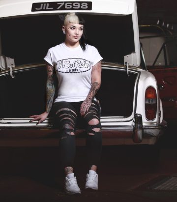 White/Black Oval Logo Tshirt