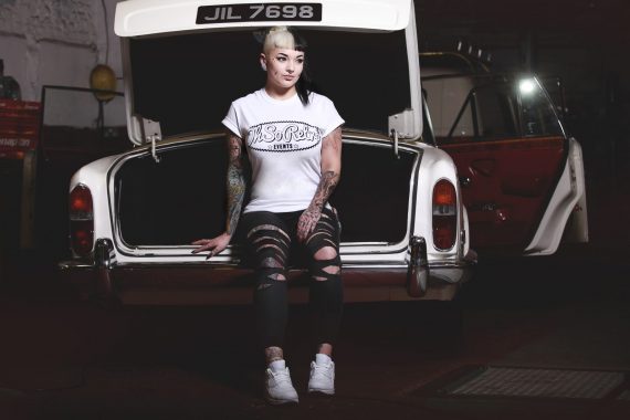 White/Black Oval Logo Tshirt