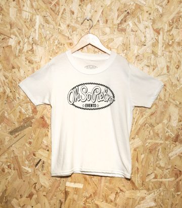 Kids White Oval Logo Tshirt