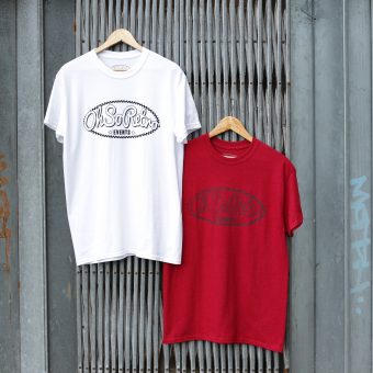 White/Black Oval Logo Tshirt - Image 3