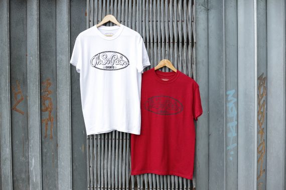 White/Black Oval Logo Tshirt - Image 3