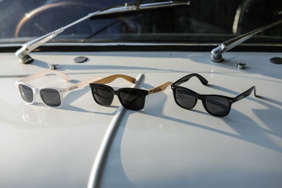 #OhSoRetro Black Lensed Bamboo Armed Sunglasses - Image 9