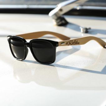 #OhSoRetro Black Lensed Bamboo Armed Sunglasses - Image 7