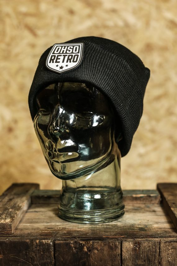 OhSoRetro Crest Leather Patch Beanies (Various Colours) - Image 2