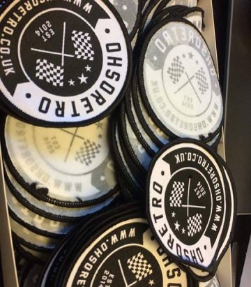 Round Logo Iron On Patches 75mm