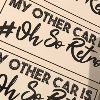 My Other Car is #OhSoRetro Vinyl 125mm