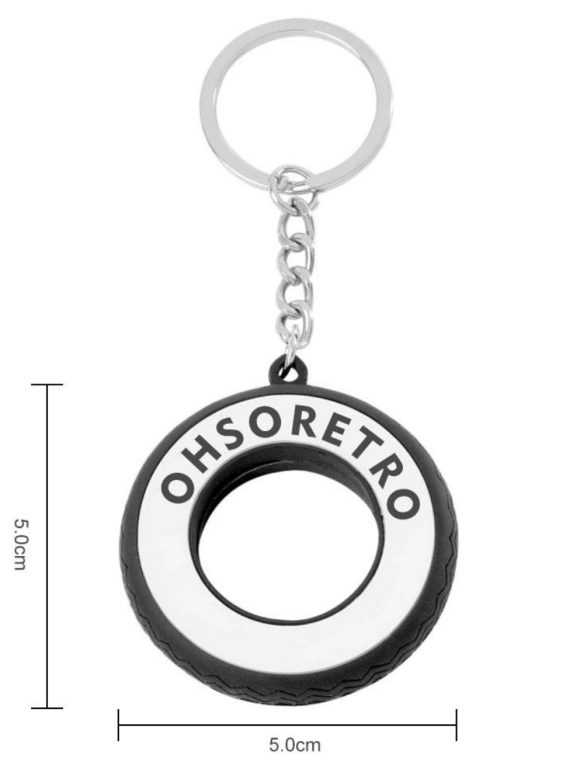 White Wall Tyre Keyring - Image 2