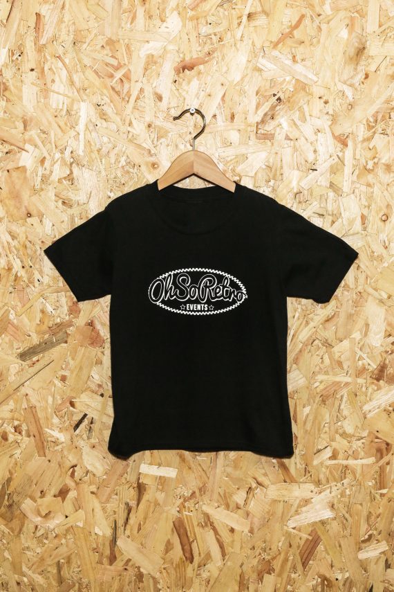 Kids Black Oval Logo Tshirt