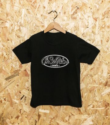 Kids Black Oval Logo Tshirt