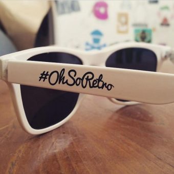 #OhSoRetro White Plastic Sunglasses - Image 5