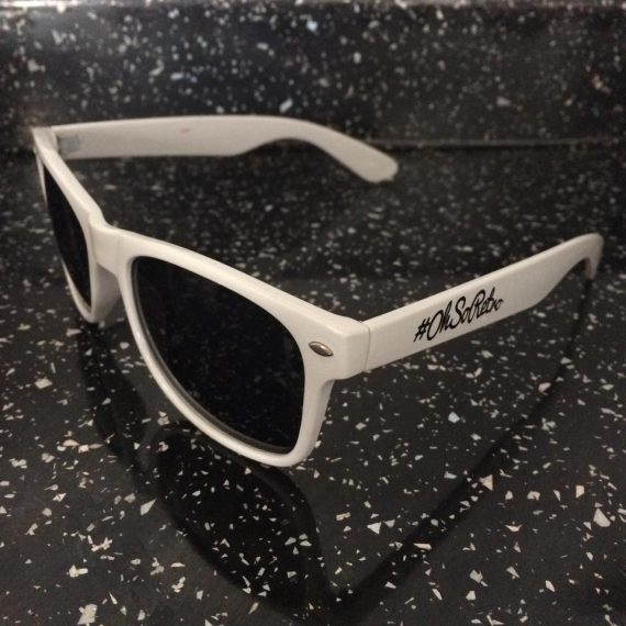 #OhSoRetro White Plastic Sunglasses - Image 7