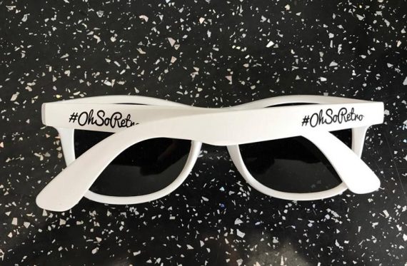 #OhSoRetro White Plastic Sunglasses - Image 9