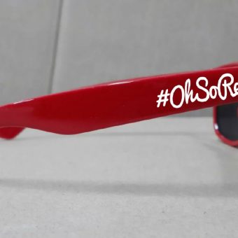 #OhSoRetro Red Plastic Sunglasses - Image 6