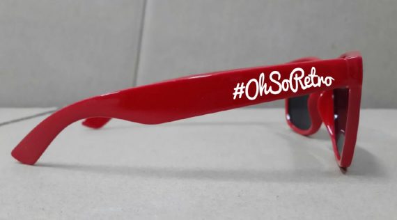 #OhSoRetro Red Plastic Sunglasses - Image 6