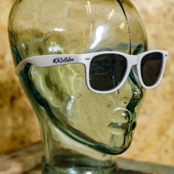 #OhSoRetro White Plastic Sunglasses