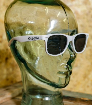 #OhSoRetro White Plastic Sunglasses