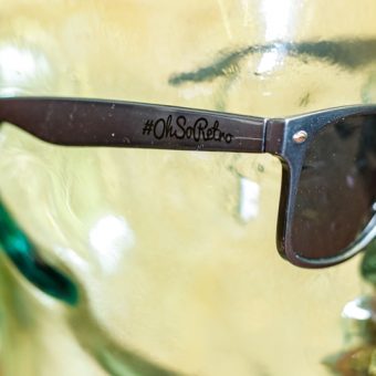 #OhSoRetro Silver Grey Plastic Sunglasses - Image 2