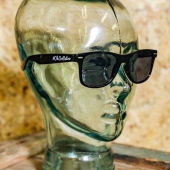 #OhSoRetro Gloss Black Plastic Sunglasses