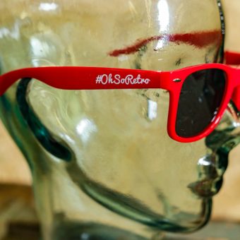 #OhSoRetro Red Plastic Sunglasses - Image 2