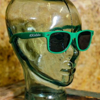 #OhSoRetro Green Plastic Sunglasses