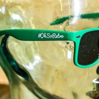#OhSoRetro Green Plastic Sunglasses - Image 2