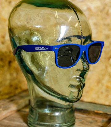 #OhSoRetro Dark Blue Plastic Sunglasses