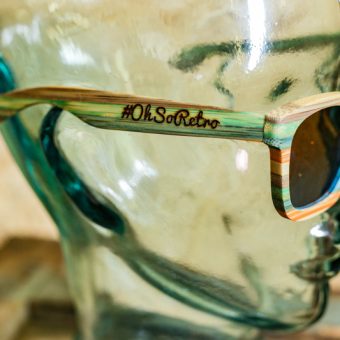 #OhSoRetro Coloured Skatewood Polarised Lensed Sunglasses - Image 2