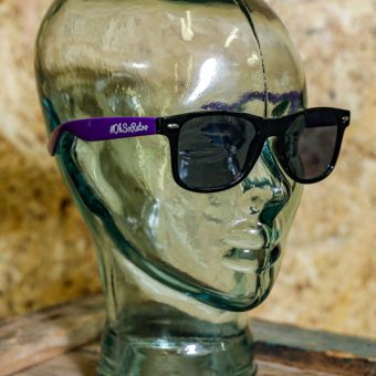 #OhSoRetro Purple and Black Two Tone Plastic Sunglasses