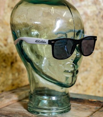 #OhSoRetro White & Black Two Tone Plastic Sunglasses