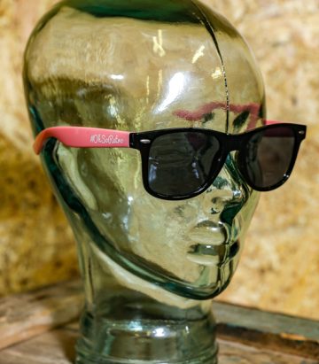 #OhSoRetro Pale Pink and Black Two Tone Plastic Sunglasses