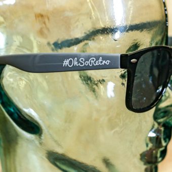 #OhSoRetro Grey and Black Two Tone Plastic Sunglasses - Image 2