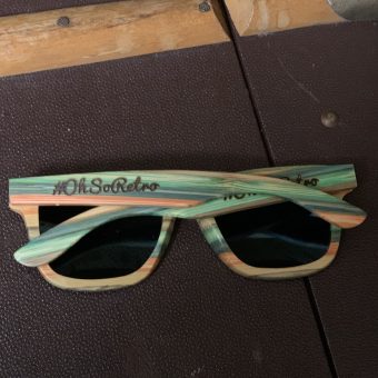 #OhSoRetro Coloured Skatewood Polarised Lensed Sunglasses - Image 4