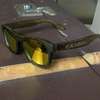 #OhSoRetro Darkwood Polarised Sunglasses (Orange or Grey Lense) - Image 2