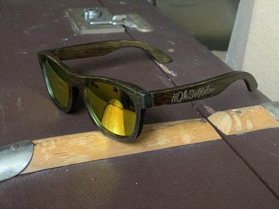#OhSoRetro Darkwood Polarised Sunglasses (Orange or Grey Lense) - Image 2