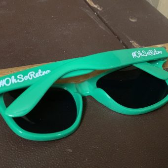 #OhSoRetro Green Plastic Sunglasses - Image 4