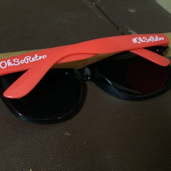 #OhSoRetro Red & Black Two Tone Plastic Sunglasses - Image 4