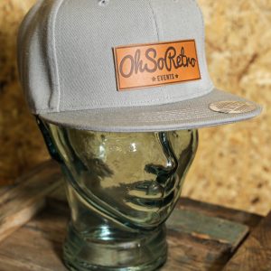Brown Leather Rectangle Patch Snapback (Black/Grey/Khaki) - Image 3