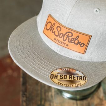 Brown Leather Rectangle Patch Snapback (Black/Grey/Khaki) - Image 2