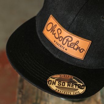 Brown Leather Rectangle Patch Snapback (Black/Grey/Khaki)