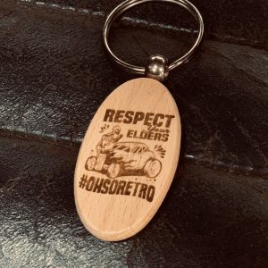 Respect Your Elders Wooden Keyring