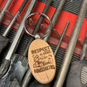 Respect Your Elders Wooden Keyring - Image 3