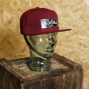 Black Leather Rectangle Patch Snapback (Various Colours) - Image 5
