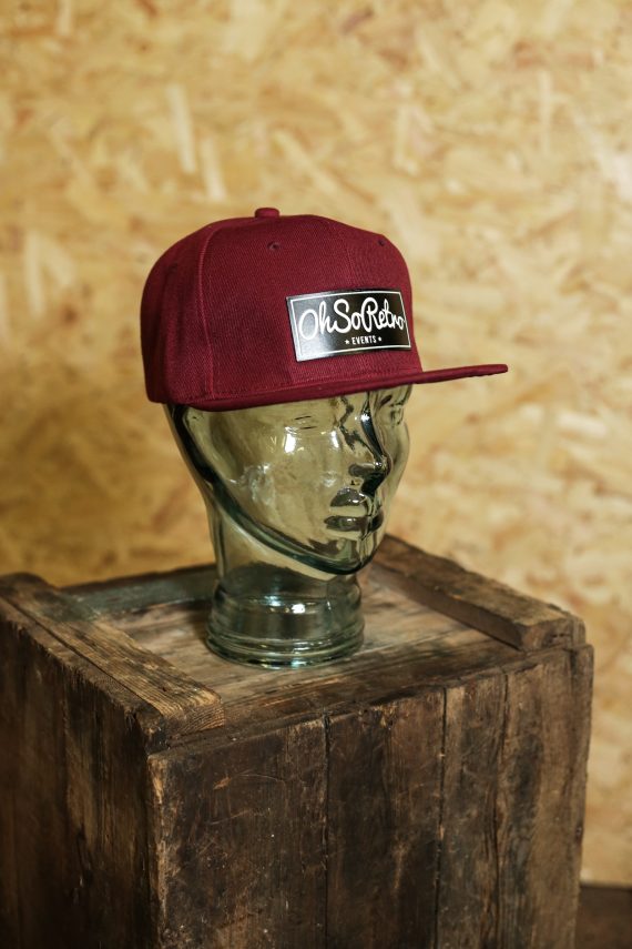 Black Leather Rectangle Patch Snapback (Various Colours) - Image 5