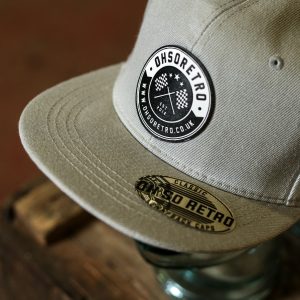 Black Leather Round Patch Snapback (Various Colours)