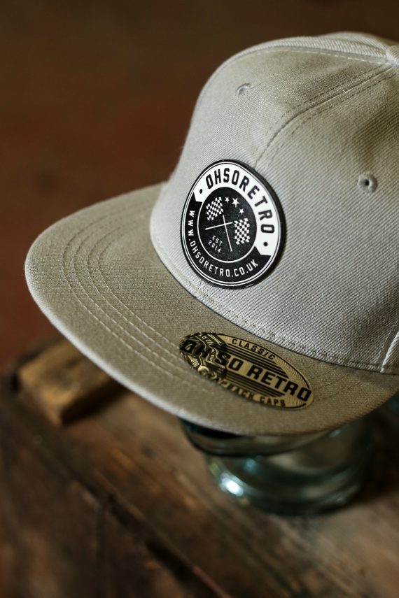 Black Leather Round Patch Snapback (Various Colours)
