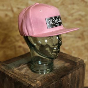 Black Leather Rectangle Patch Snapback (Various Colours) - Image 3