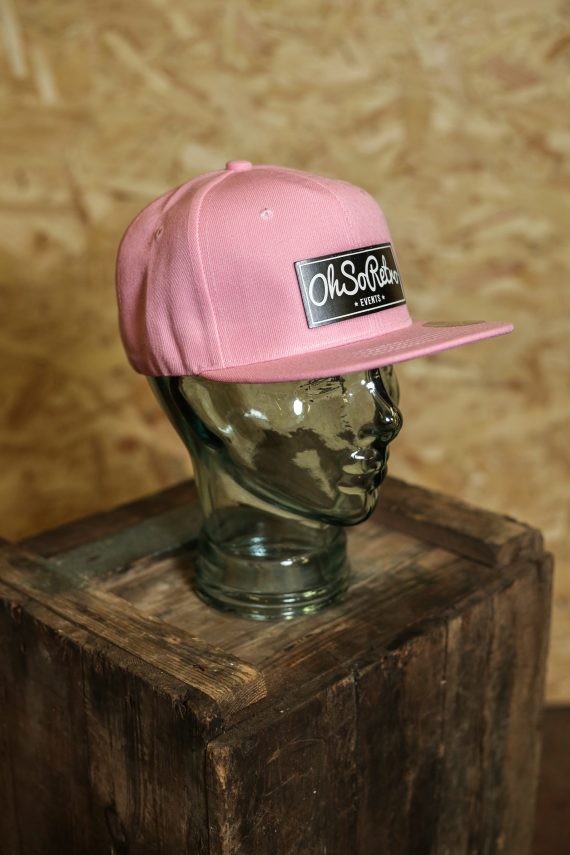 Black Leather Rectangle Patch Snapback (Various Colours) - Image 3