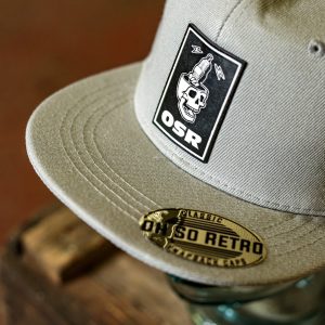 Skull Spark Plug Patch Snapback (Burgundy or Grey)